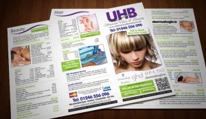 DL leaflet folded price list